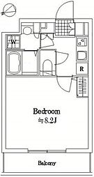エルミタージュ豪徳寺 1Kの間取図画像