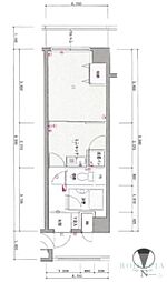 OLIO奥沢 1DKの間取図画像