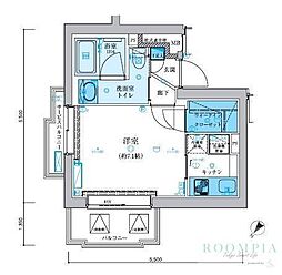 LIVCITY駒沢大学 1Kの間取図画像
