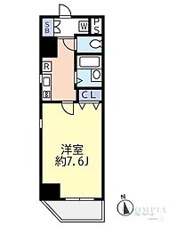グランヴァン戸越銀座 1Kの間取図画像