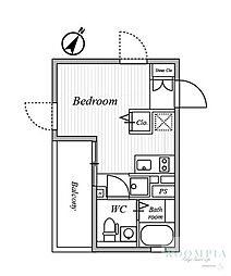 ASTILE三軒茶屋IV ワンルームの間取図画像