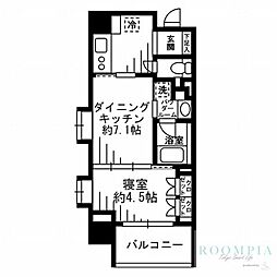 レジディア池尻大橋 2Kの間取図画像