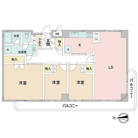 【間取図】ゆとりある室内空間です。