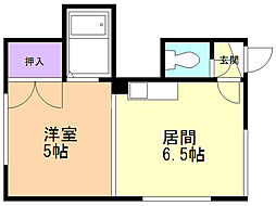 一光ハイムA 1DKの間取図画像