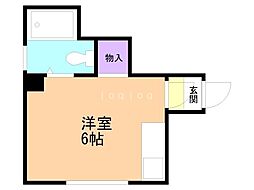 パークハイツ32A ワンルームの間取図画像