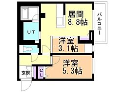 間取図画像 2LDK