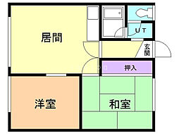 サンコーポ61 2LDKの間取図画像