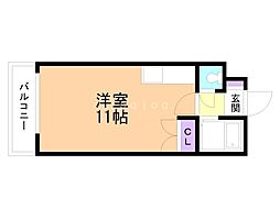 キャンパスビレッジ ワンルームの間取図画像