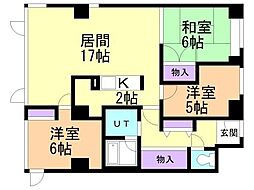 サンシティ札幌 3LDKの間取図画像