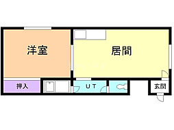 オクトーバー87 1LDKの間取図画像