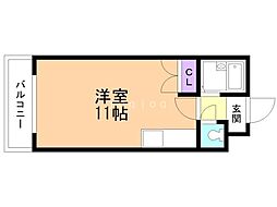 キャンパスビレッジ ワンルームの間取図画像