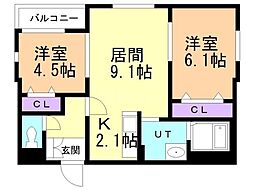 間取図画像 2LDK
