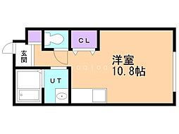 レ・リュ・ドゥエクレア ワンルームの間取図画像