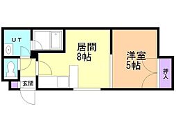 OMレジデンスN36 1LDKの間取図画像