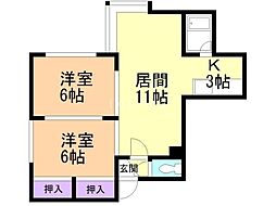 間取図画像 2LDK