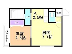 間取図画像 1LDK