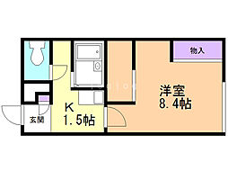 レオパレスあしがら 1Kの間取図画像