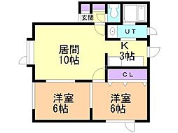 間取図画像 2LDK