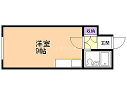 ジュネスコート22 ワンルームの間取図画像
