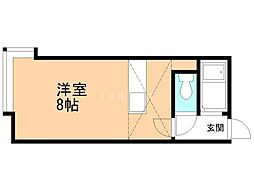 シャトーメロン ワンルームの間取図画像