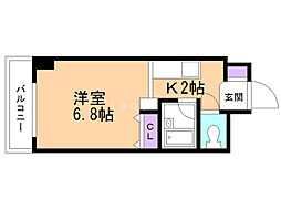 メゾンクレスト北大前2 ワンルームの間取図画像