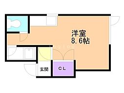 プラザイン374 ワンルームの間取図画像