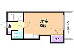 ハイツ・フランセ・19 ワンルームの間取図画像