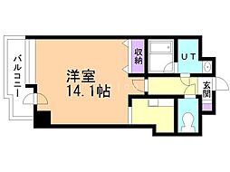 ガーネット23 1Kの間取図画像