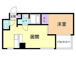 サムティタワーN26 1LDKの間取図画像