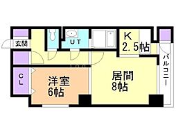 ミルネージュ35 1LDKの間取図画像