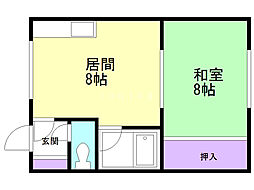 ハイツ静 1LDKの間取図画像