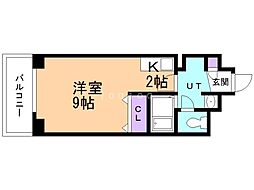 サテラ北34条 1Kの間取図画像