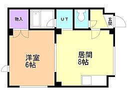 メゾン麻生 1LDKの間取図画像