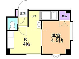 SERAMBLD北大通 1DKの間取図画像