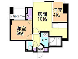 ラ・クラッセ札幌ステーションリミテッド 2LDKの間取図画像