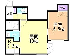 シティ・ブリーズ麻生 1LDKの間取図画像