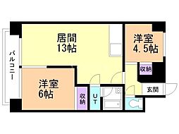 第2井川ハイツ 2LDKの間取図画像