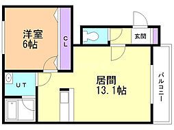 ウィン・ブルー3 1LDKの間取図画像