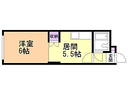 ファインクレストN21 1DKの間取図画像