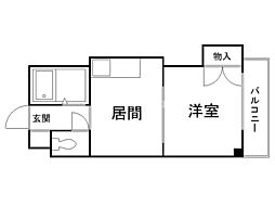 プレサント北35条 1DKの間取図画像
