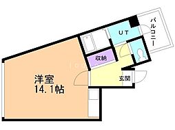 ビバリーヒルズ ワンルームの間取図画像