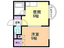 FRESA 1DKの間取図画像