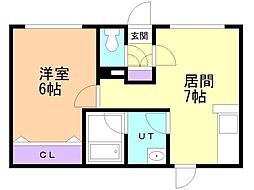 ARSNorth-26 1DKの間取図画像