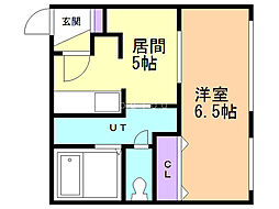 Mtria西麻生 1DKの間取図画像