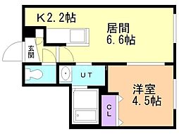 札幌市北区麻生町1丁目マンション 1LDKの間取図画像