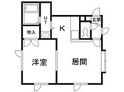 メブラ26 1LDKの間取図画像