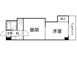 フロンティア2911 1LDKの間取図画像