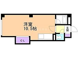スピアシティ ワンルームの間取図画像