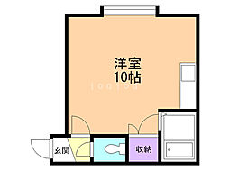 ユニビルド ワンルームの間取図画像