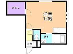 シオンN227 ワンルームの間取図画像